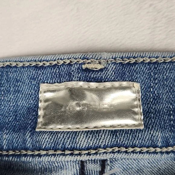 Mother Jeans Womens Size 25 Stunner Zip Ankle Step Fray Good Girls Do Blue Denim